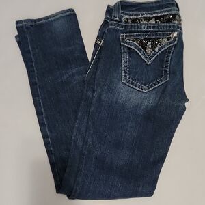 Miss Me Dark Blue Skinny Jeans Sz28
